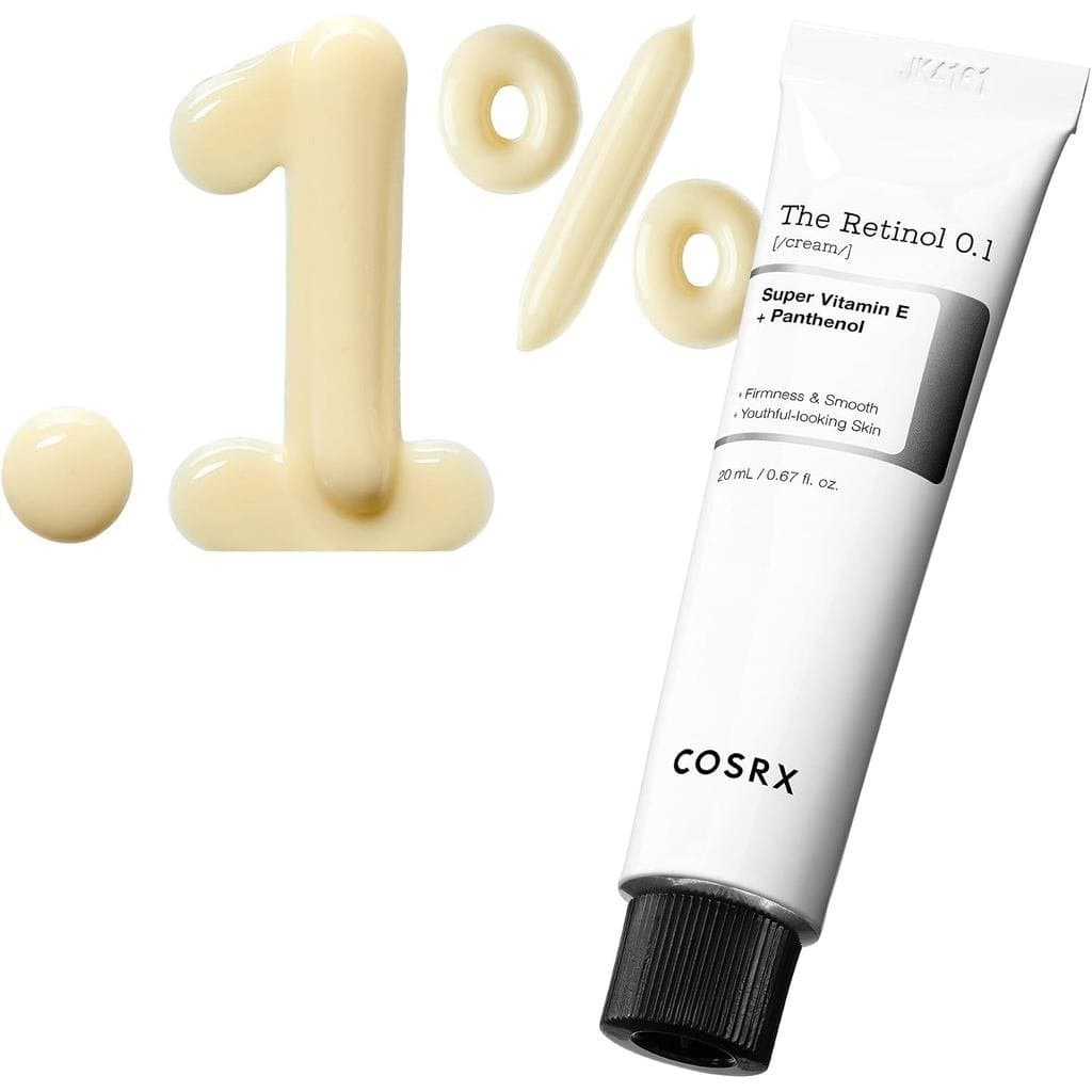 COSRX Creme de Retinol 0.1 20ml / 0.67 fl.oz. Creme Anti-idade para o Rosto, Reduz Rugas, Linhas Finas e Sinais de Envel