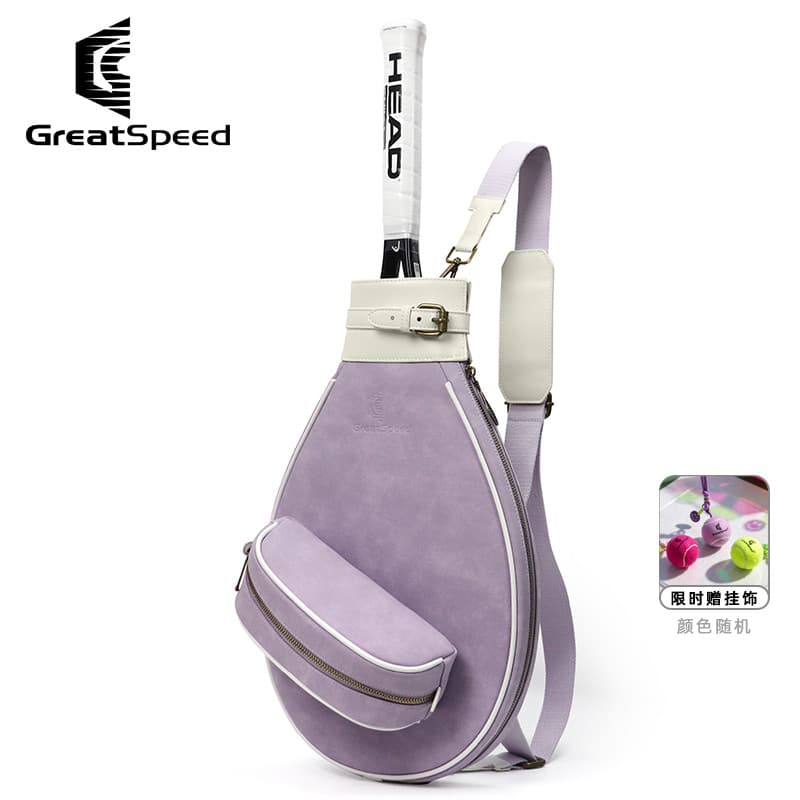 GreatSpeed saco de tênis feminino roxo raquete de tênis armazenamento esportes mochila um ombro Diagonal Retro saco Badm