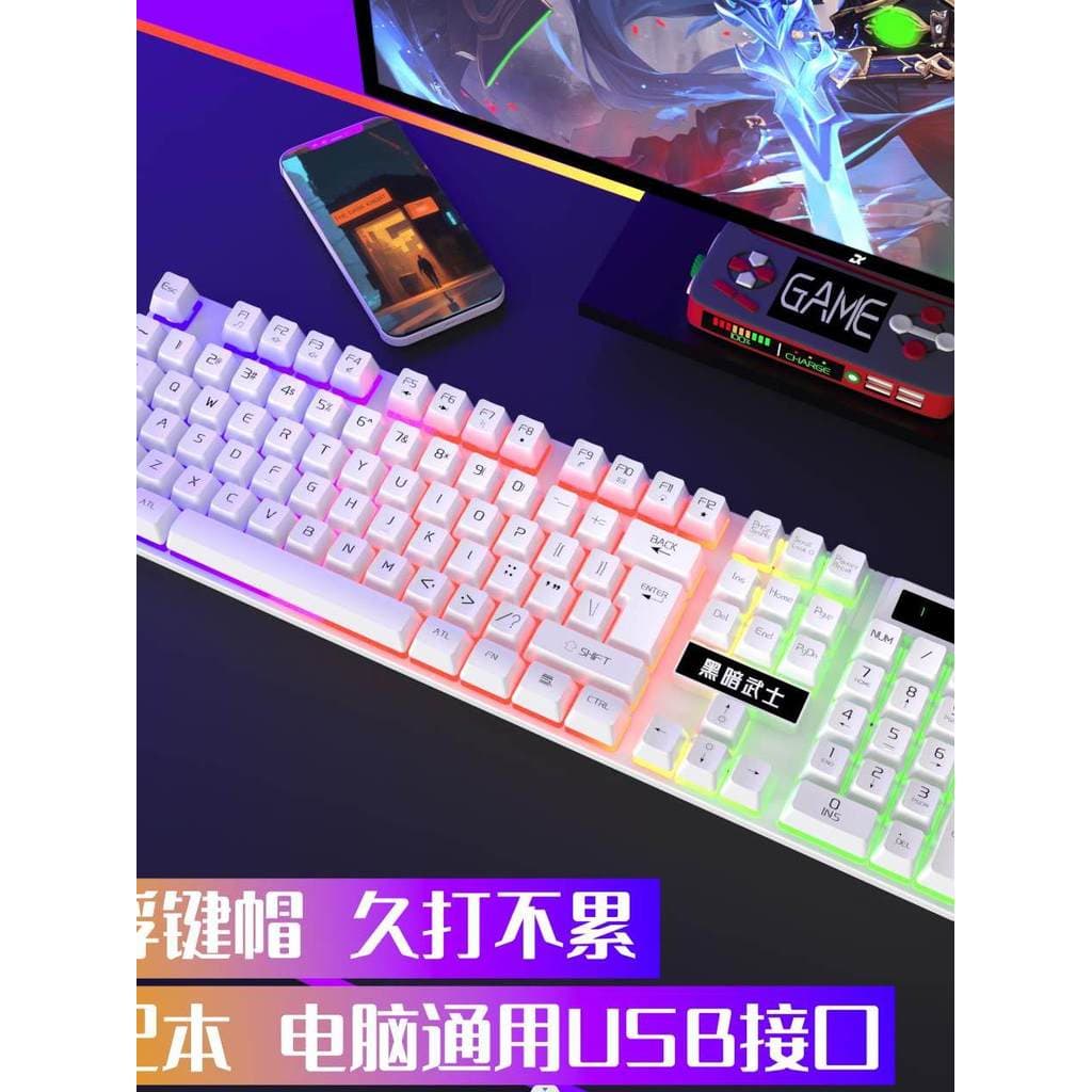 Conjunto luminoso de teclado e Mouse com fio, jogo, Desktop, computador, Notebook, escritório, digitação dedicada, casa2