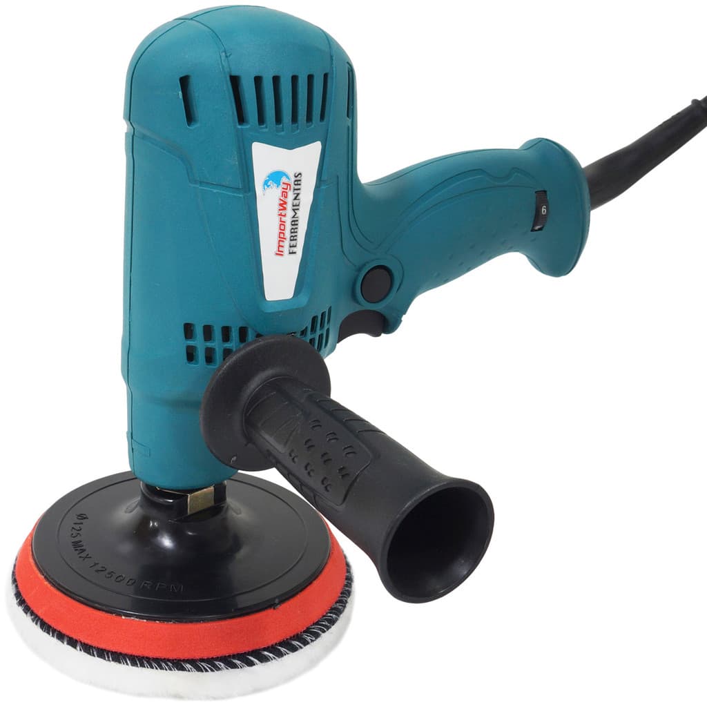 Politriz Automotiva Multifunções 5 Pol Máquina Lixadeira Polimento 700W 220V Importway Iwpola700