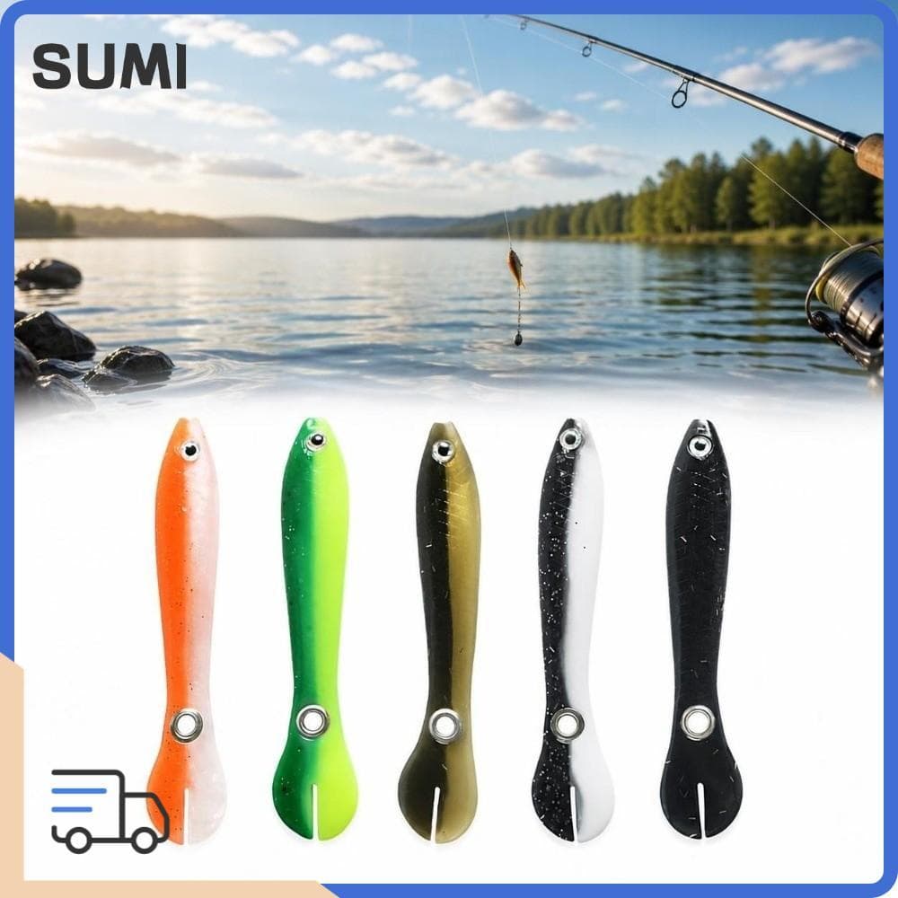 LUCKY-SUMI 10 Pcs Isca Biônica Loach , Com Furo De Fio De Pesca De PVC , Natação De 5 Cores