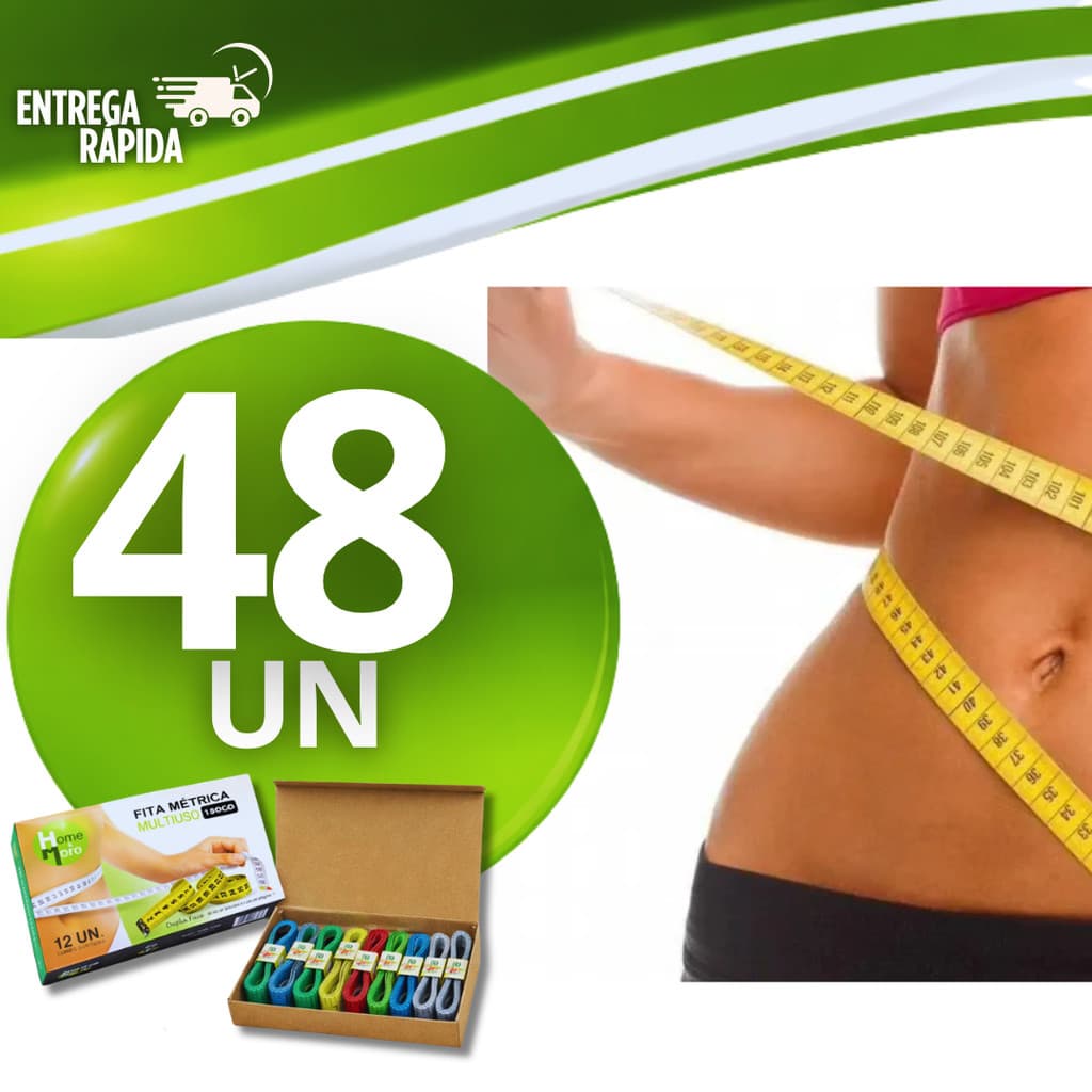 KIT Fitas Métrica 150cm Corporal Academia Nutrição Costura Medidas Acessorio de Medir Cortina Alfaiate