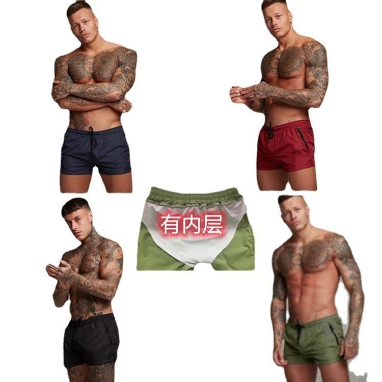 Shorts masculinos calças de praia moda shorts esportivos de secagem rápida calças masculinas calças casuais