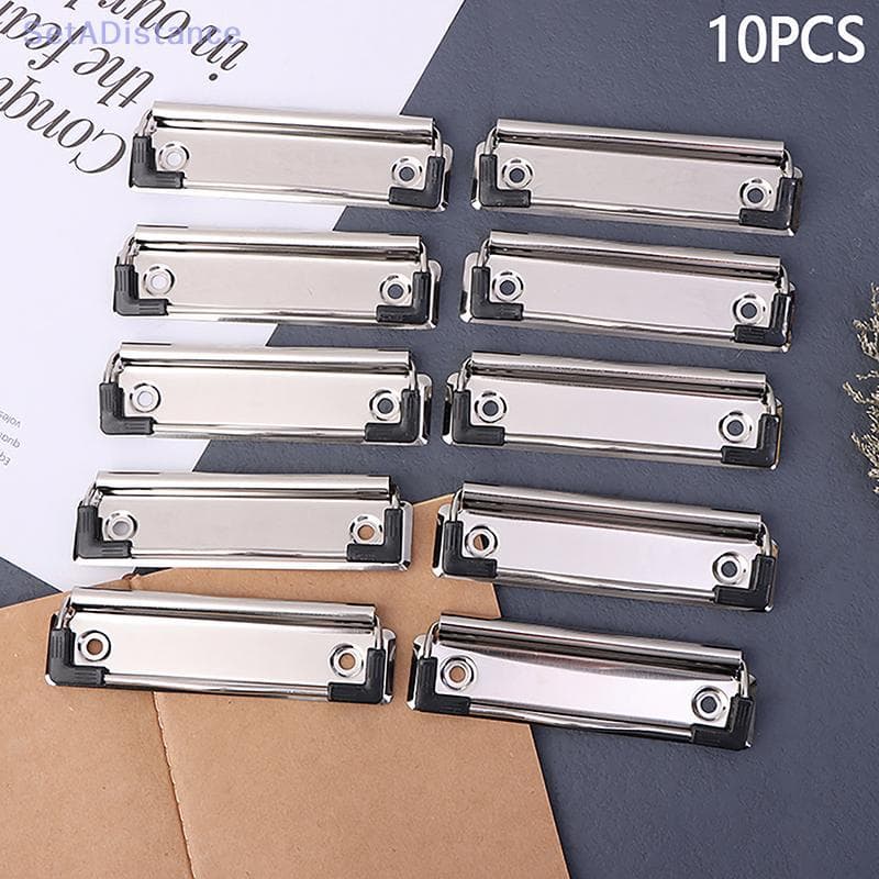 SetADistance 10pcs Clipes De Prancheta Clipe De Metal Montável Braçadeiras De Pasta De Arquivo Com Mola Placa Dura De Es