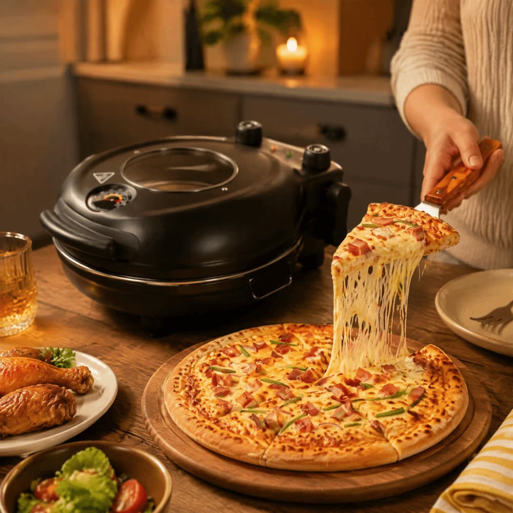 Forno De Pizza , Fabricante Elétrico Doméstico , Novo Aquecimento Plugue Da Ue Grelha Elétrica Dupla Face Para Cozinhar