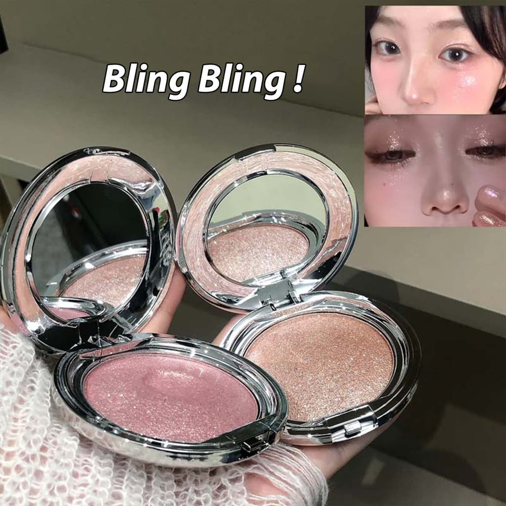 kakashow Mochi Cream Highlighter Balm Dewy Glow Iluminador Facial Shimmer Brightening Vidro De Longa Duração Pele Escult