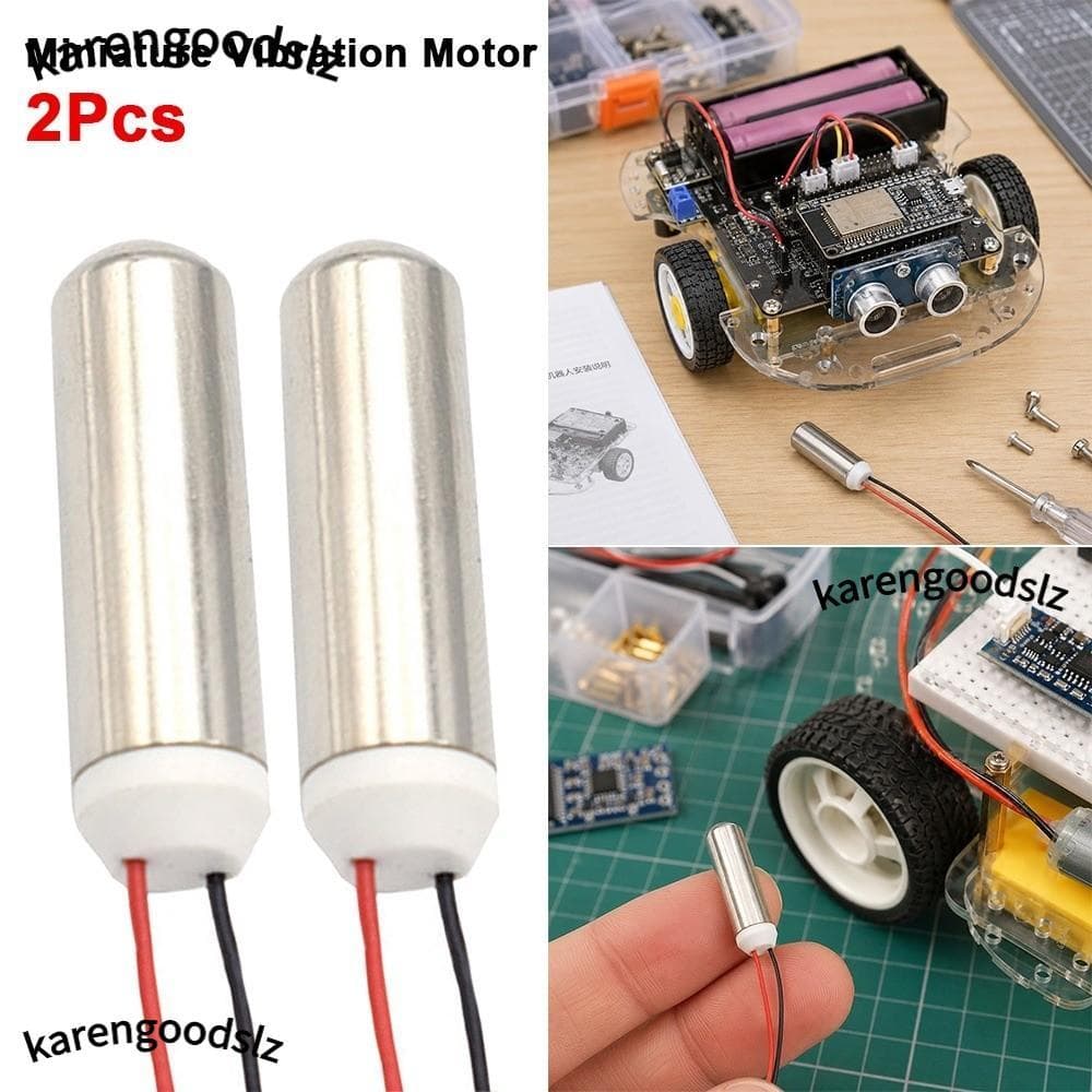 KARENGOODS 2 Unidades De Motor De Vibração Forte , Em Miniatura De Velocidade 3.7 V 0.5 W 12000 Rpm , 7 * 25 Mm