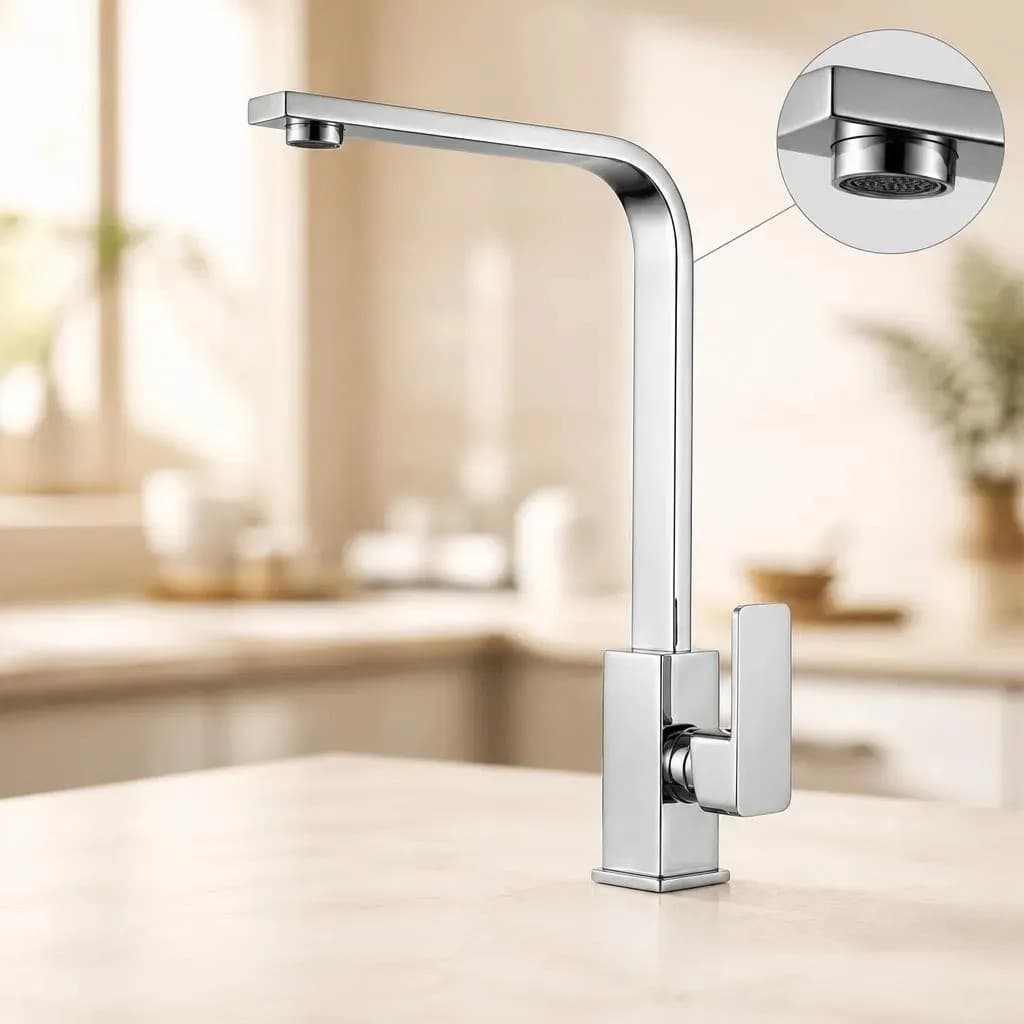 Torneira  Para Cozinha Cromada Água Fria Metal Inox FC-162