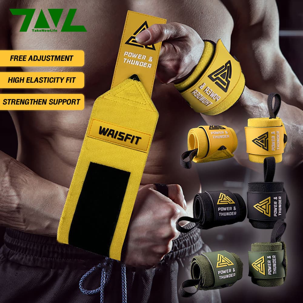 1 Par De Pulseiras De Fitness Com Suporte De Pulso Premium Protegem Seu Durante Exercícios De Ginástica , Ideal Para Sup