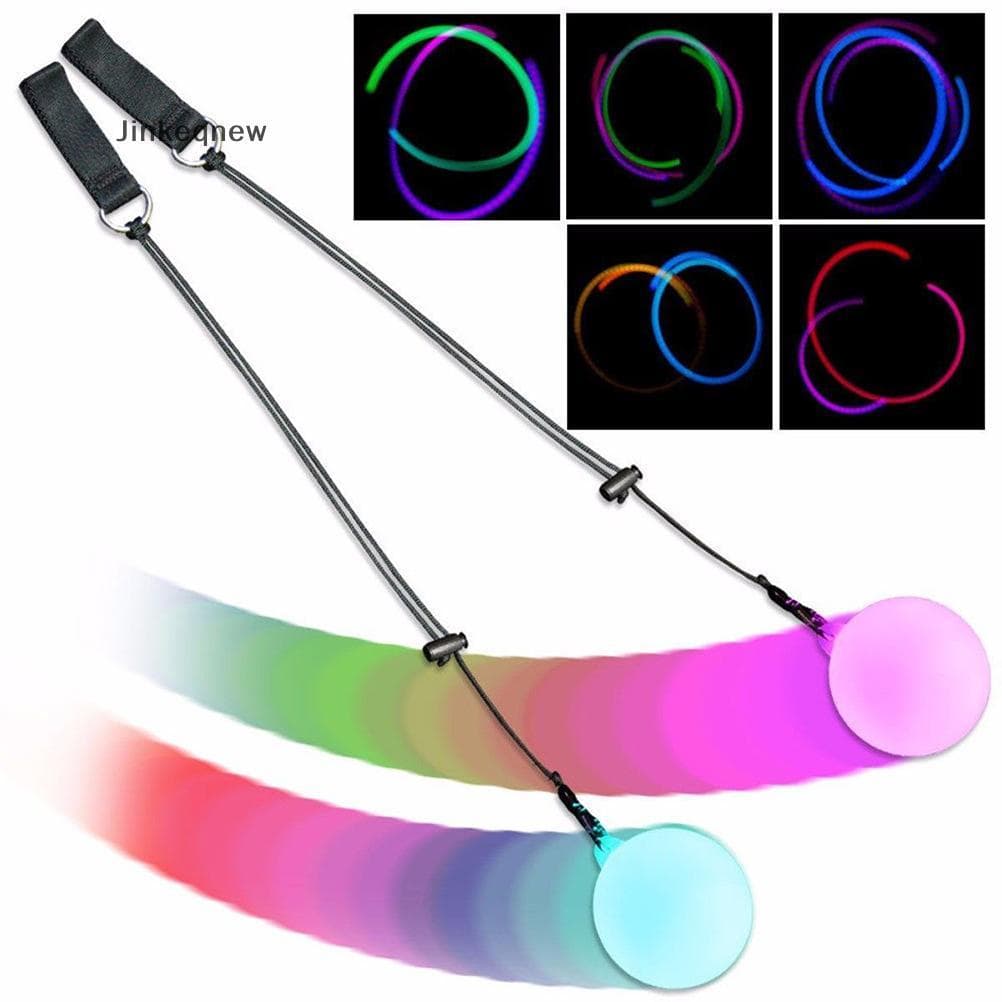 JNBR Pro LED Multicolorido Brilho POI Bolas Lançadas Iluminam Para Dança Do Ventre Adereços De Mão JIN