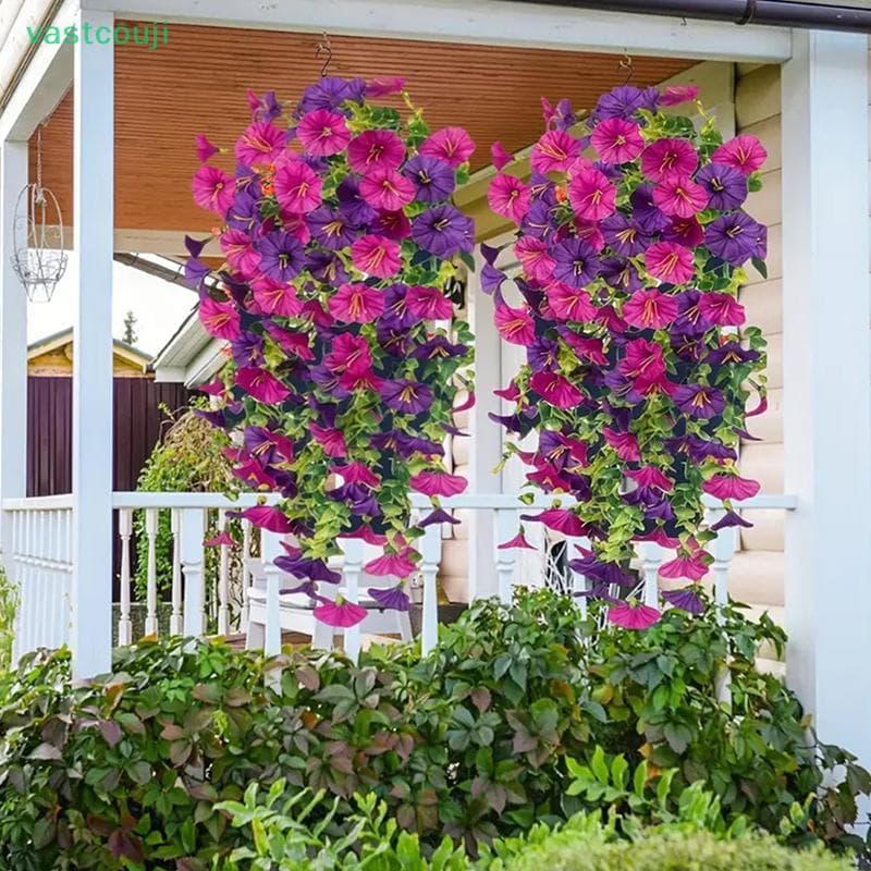 Vastcouji Artificial Manhã Glória Videira Parede Pendurado Para Casa Jardim Festa De Casamento Decoração br