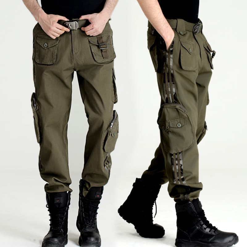 Macacão masculino 2026 novo estilo estilo fino solto em linha reta rufião bonito americano Casual ao ar livre camuflagem
