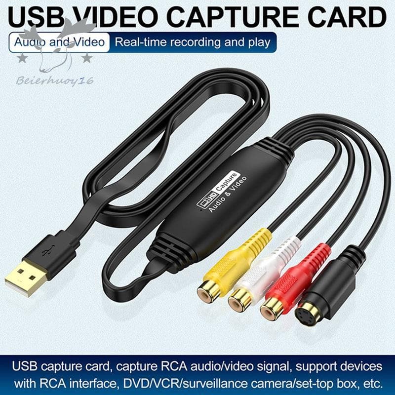 Captura De Vídeo USB Para Conversor Digital Placa De Áudio E 2.0 Sistema De Suporte De TV DVD Fácil Instalação