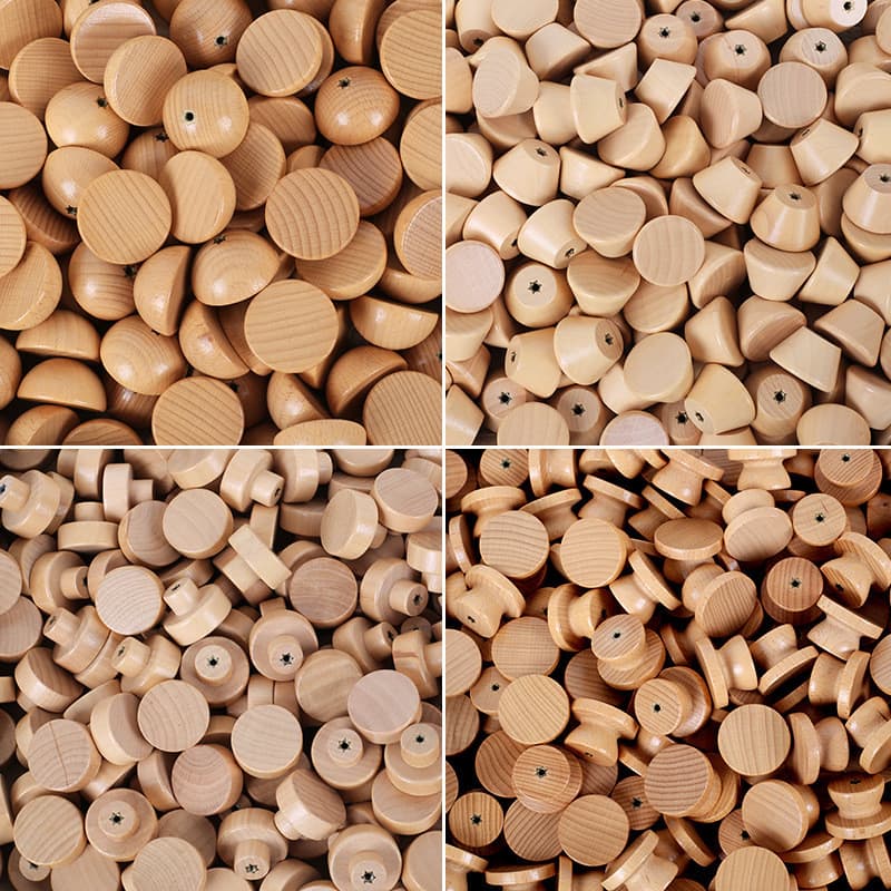 Puxador de tampa de madeira maciça, universal para tampas de panelas de vidro e aço inoxidável, acessório de manuseio, p