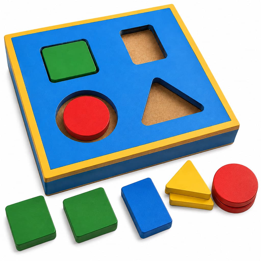 Caixa Formas Geométricas Brinquedo Educativo Encaixe