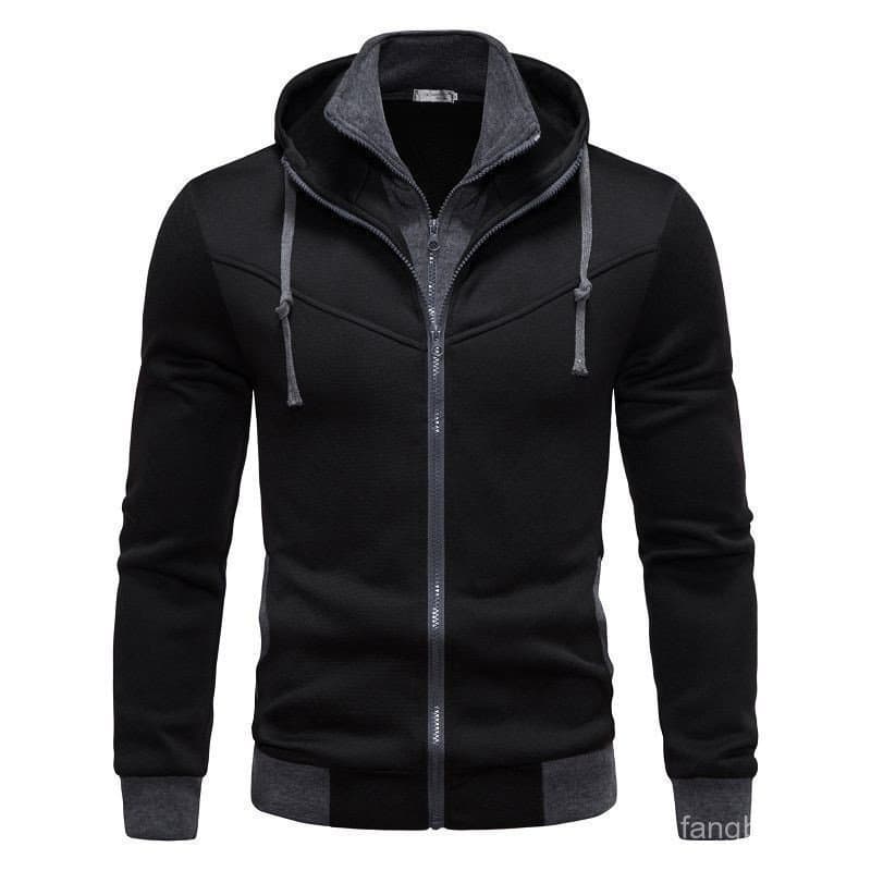Cross-Border comércio exterior moletom masculino outono inverno nova moda masculina Casual solto contraste cor com capuz