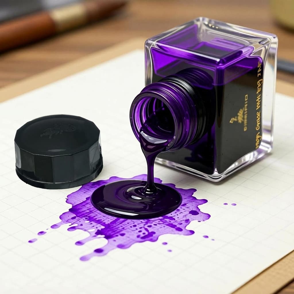 Jinhao roxo bambu verde grande capacidade 50ML cor engarrafada caneta tinteiro caneta de imersão tinta especial caneta s