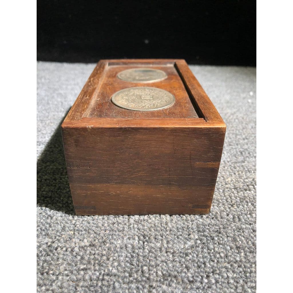 Old-fashioned jacarandá puro artesanal Tenon estrutura incrustada prata Yuan caixa de jóias Multi-Purpose caixa de jóias
