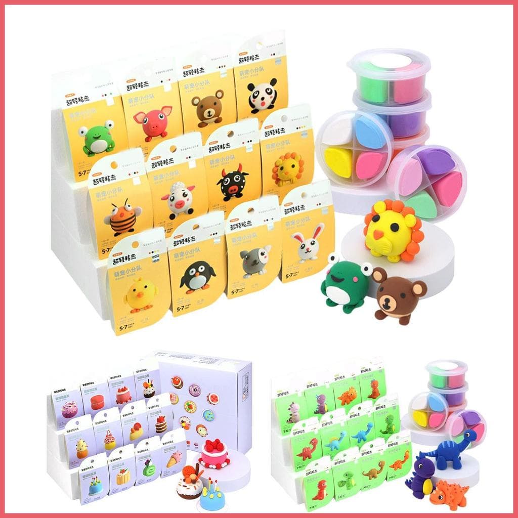 Kit De Argila Brinquedo De Modelagem Macia 12 Estilos Diferentes Arte Criativa Artesanato Para Jardim De Infância Artesa