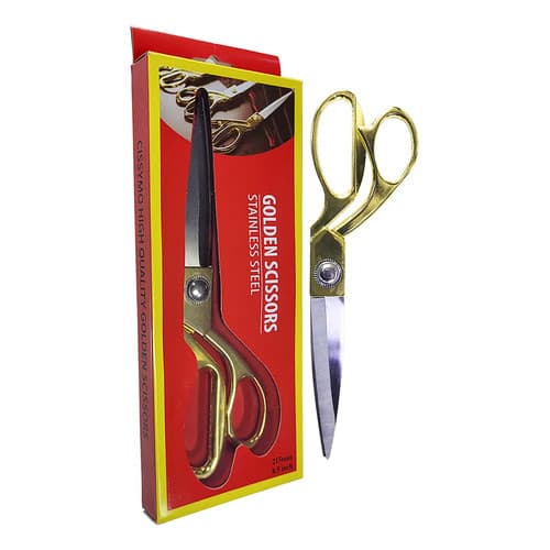 Tesoura Alfaiate Costura Corte Tecido 8,5 Polegadas 21,5cm Dourado