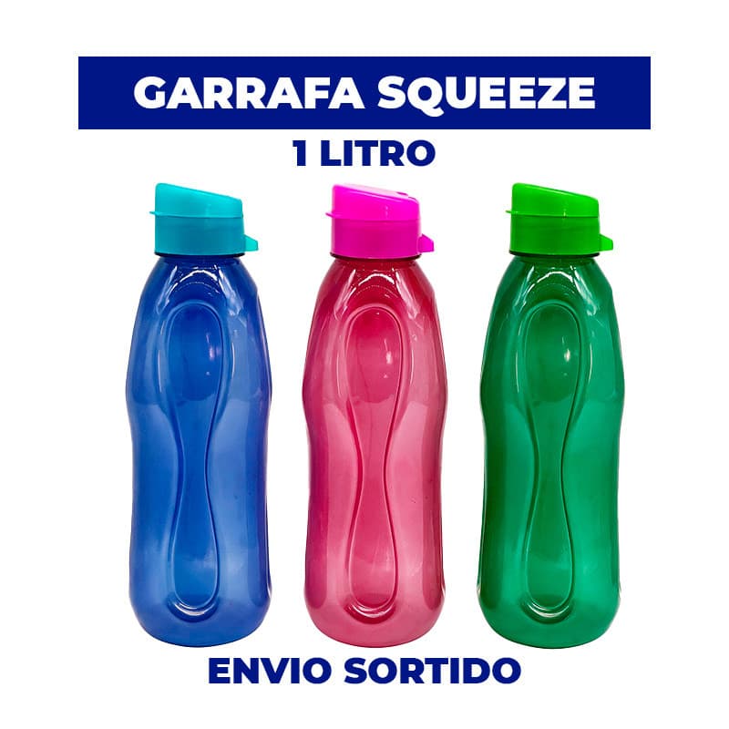 Garrafa Squeeze Sport Família 1L | Fênix | Tampa Flip Top