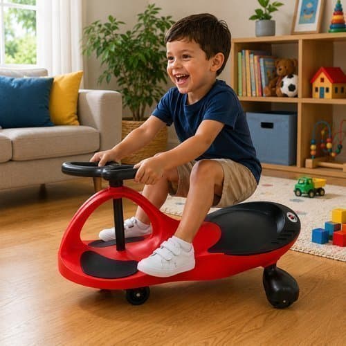 Carrinho Infantil Super Car - Vermelho e Preto