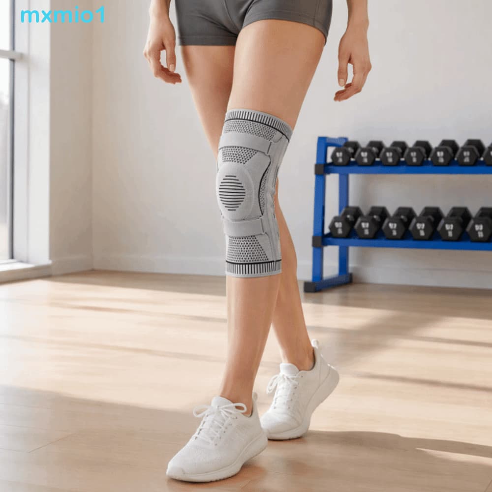Joelheiras Esportivas , Joelheira De Nylon De Segurança Respirável , Alça Ajustável , Cinta Elástica De Silicone Para Pa