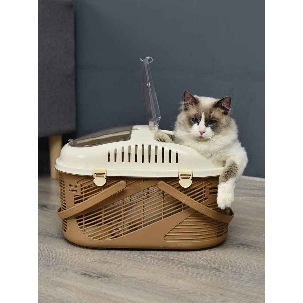 T trickerster Pet caixa de ar gato cão para fora cesta portátil filhote de cachorro gaiola gato cão Universal para fora