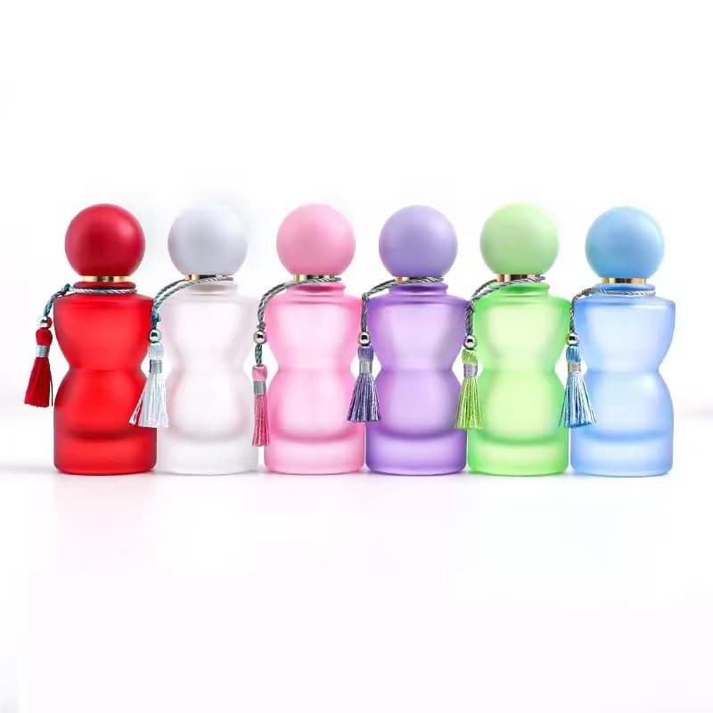 F113 - Frasco de perfume recarregável com tampa de rosca, frasco de perfume vazio de 30ML, frasco de vidro para amostras