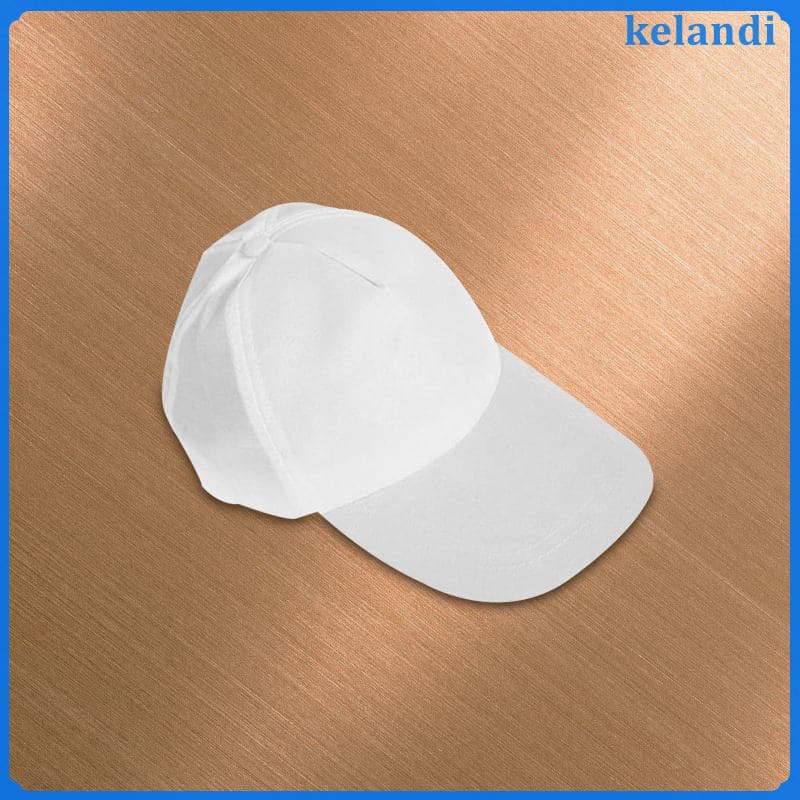 🧢 3Peças Boné Unissex Branco Com Aba Para Bloqueio Solar Em Poliéster