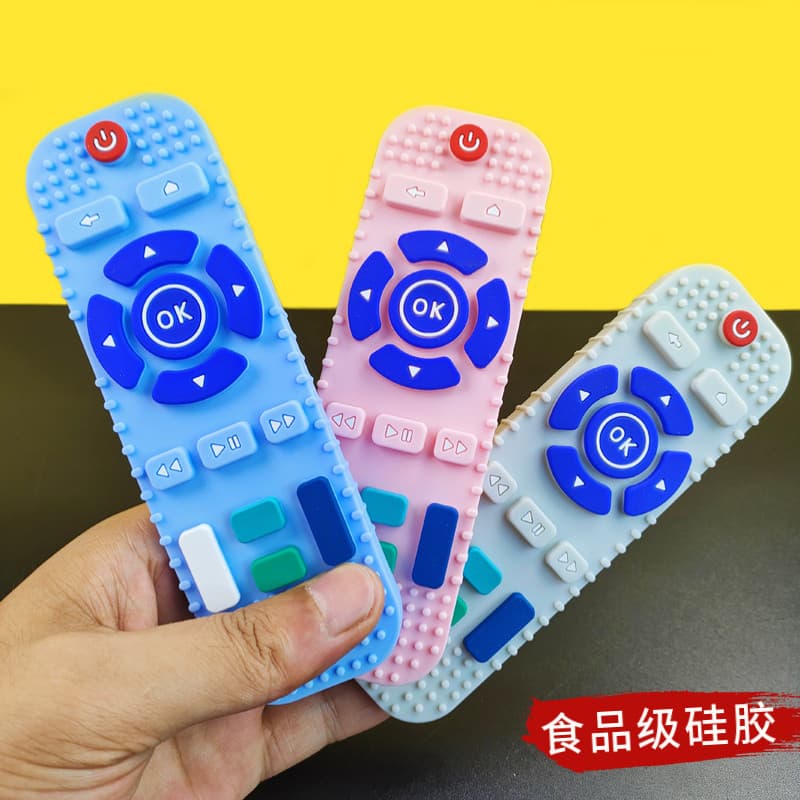 Bebê mordedor Molar vara simulação controle remoto bebê grau alimentício Silicone desejo Oral período goma de mascar Ant
