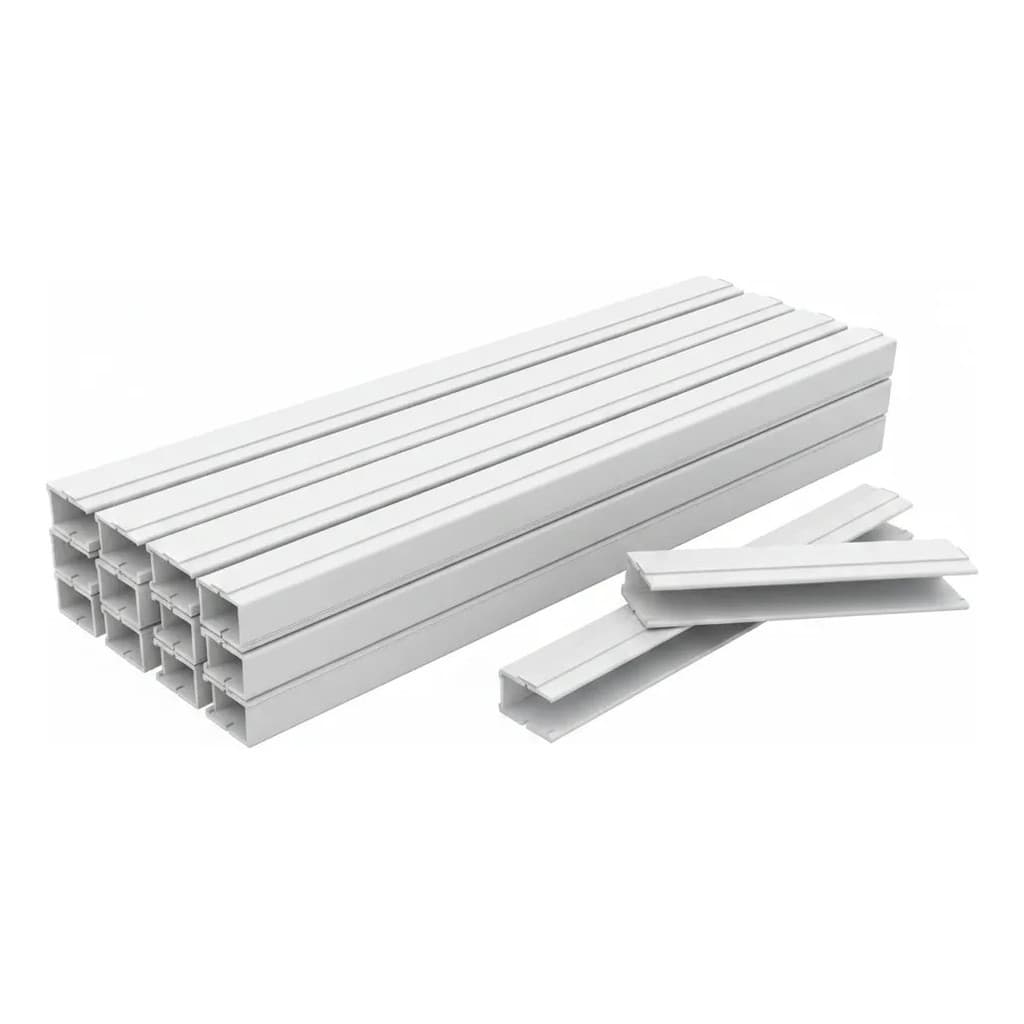 Kit 10 Canaleta Organizador De Fios Pvc Dupla Face