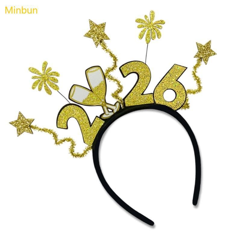 Minbun Holiday Headpiece Para Reuniões, Aniversários, Ano 2026, Acessórios Cabelo