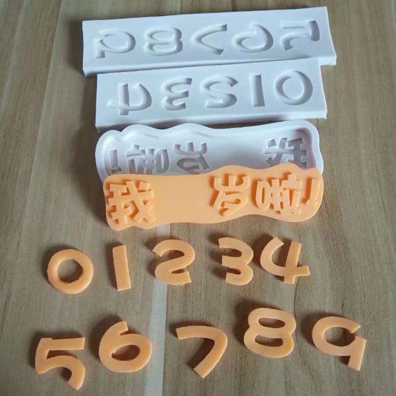 Eu sou um ano de idade molde de Silicone um ano de idade Fondant Chocolate toque ferramenta números como idade decoração