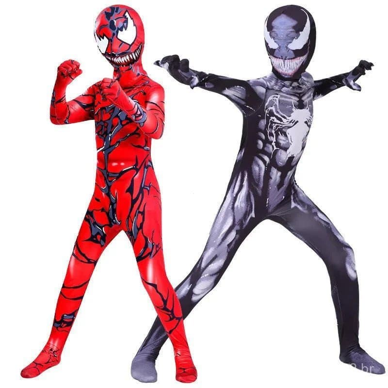 Novo traje venom 2 crianças macacão menino simbionte traje homem-aranha super-herói Cosplay traje de halloween anunciado