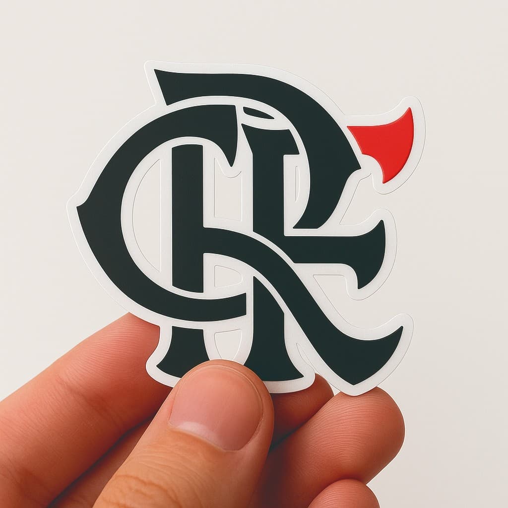 Kit 3 Adesivos Flamengo CRF Escudo Rubro-Negro para Carro Moto Capacete Notebook