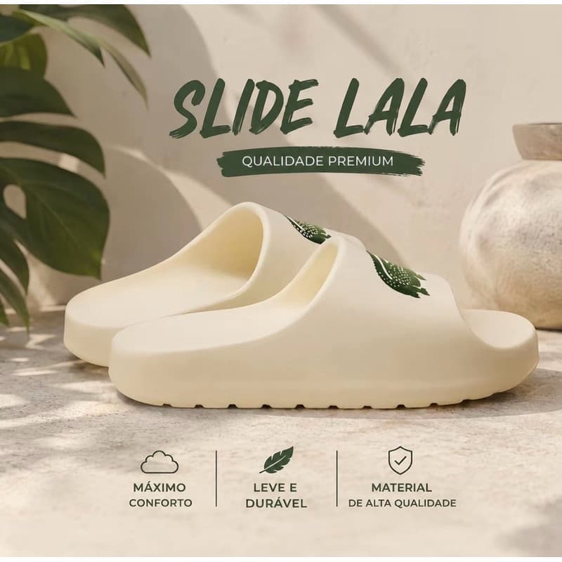Chinelo Lala Branco unissex casual