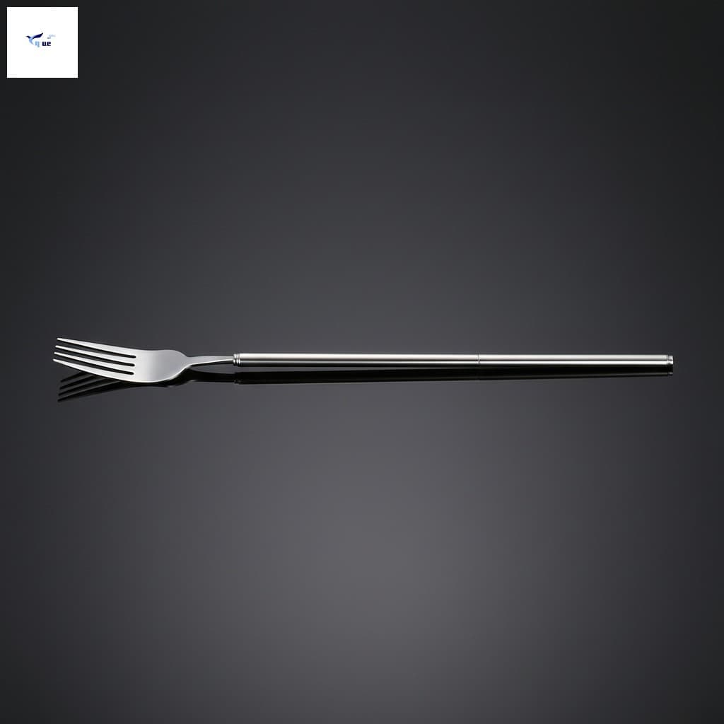 Utensílio De Churrasco Portátil Com Colher De Garfo Extensível De Aço Inoxidável Para Acampamento De Piquenique Ao Ar Li