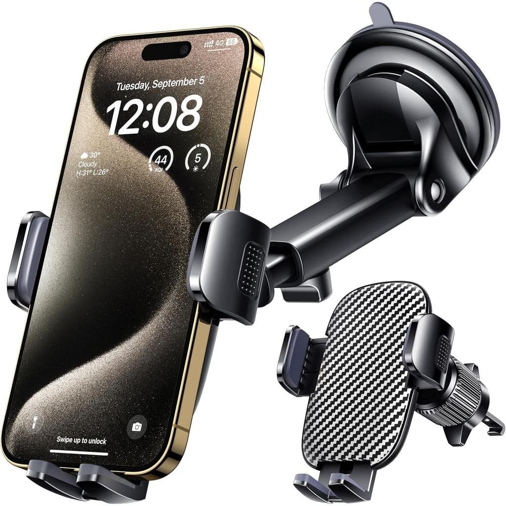 Suporte de Telefone para Carro Qifutan, Suporte para Telefone para Para-brisa, Painel de Controle, Saída de Ar, Suporte