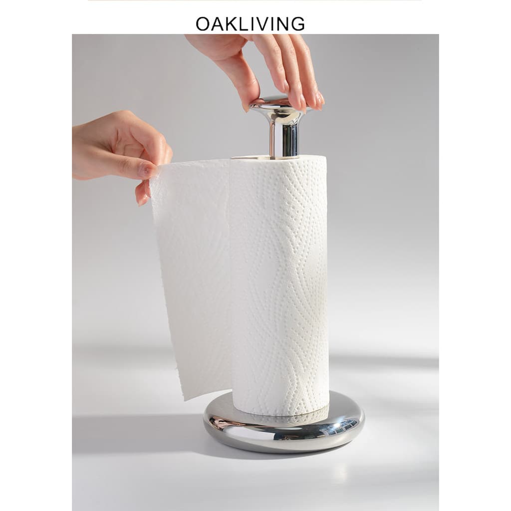Oakliving cozinha suporte de toalha aço inoxidável europeu criativo Vertical doméstico rolo papel guardanapo titular mod