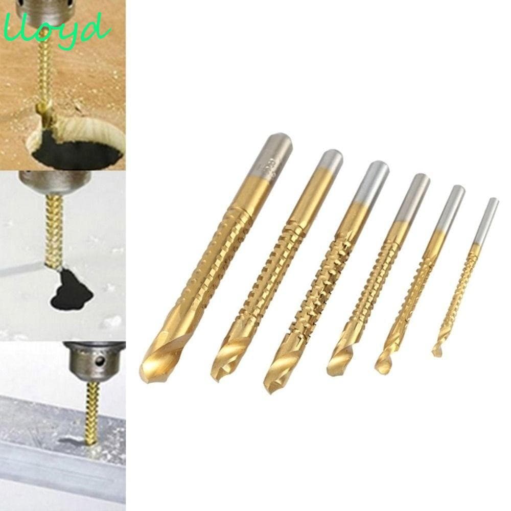 LLOYD 6 Peças De Brocas Helicoidais , De Ranhura Multifuncionais Com Abertura De Furo HSS De Aço 3-8MM