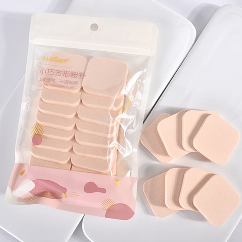 Marian Square Puff 20 Peças Pacote Esponja Puff BB Creme Algodão Molhado Seco Corretivo Ferramenta de Maquiagem