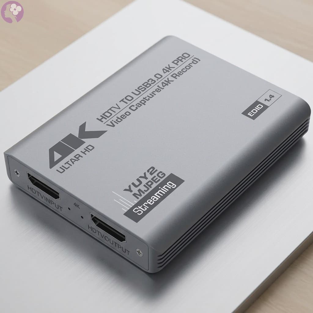 Placa De Captura De Vídeo USB3.0 4K Em Liga De Alumínio Com Loop-Out Para Gravação E Monitoramento De Transmissão Ao Viv
