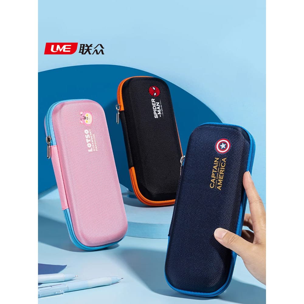 Estojo de lápis Disney Unison Estojo de papelaria simples Estojo de lápis estilo meninos meninas Estojo de lápis com zíp