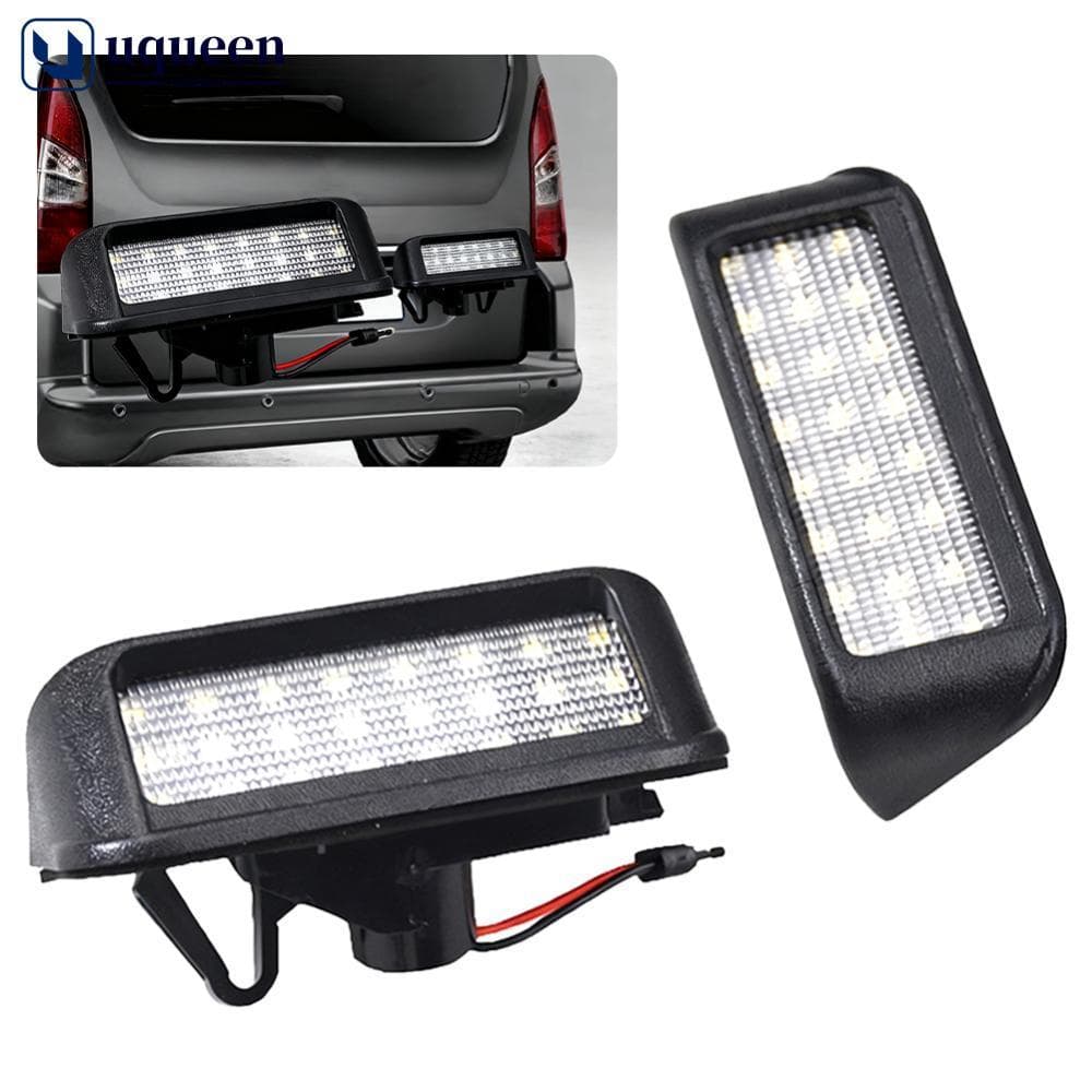 UQUEEN Carro LED Luz Da Placa De Licença Substituição Lâmpada Identificação Canbus Lâmpadas Livres De Erros Para Peugeot