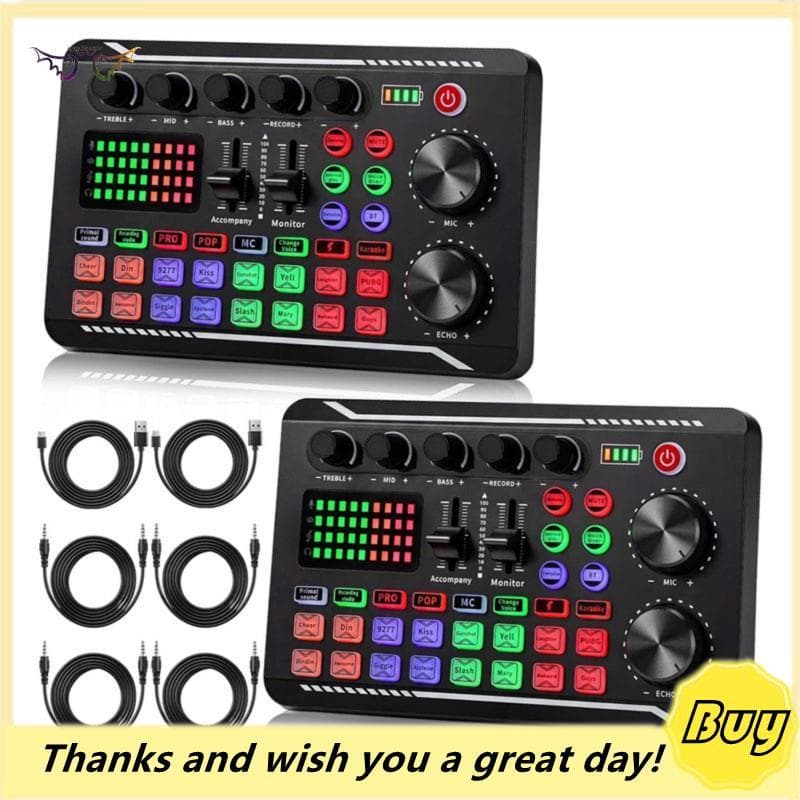 Interface F998 Para Placa De Som Ao Vivo Mixer De Áudio 2 Pacotes Portátil Podcast Transmissão , Gravação , Jogos