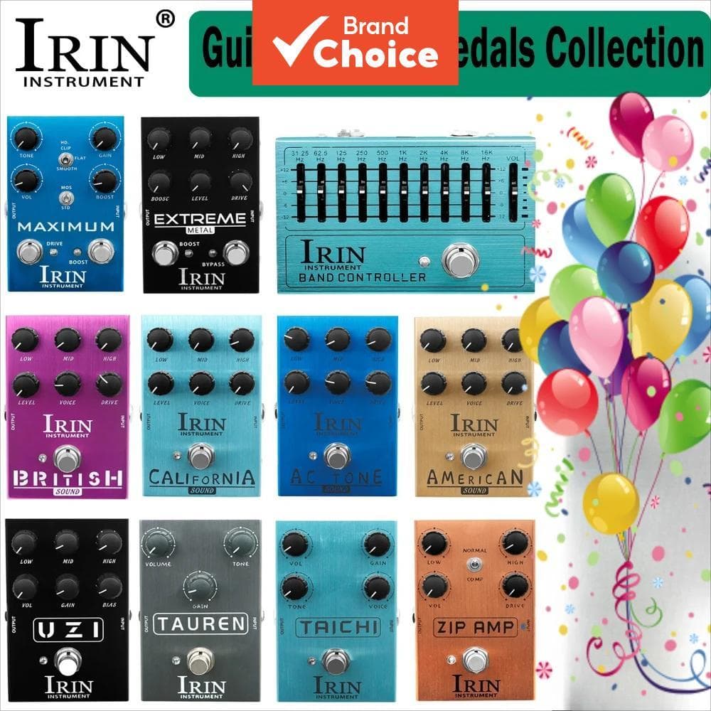 Pedal de Efeitos de Guitarra Elétrica IRIN 10 Bandas, Equalizador Gráfico 31.25Hz a 16kHz, Ferramenta de Performance