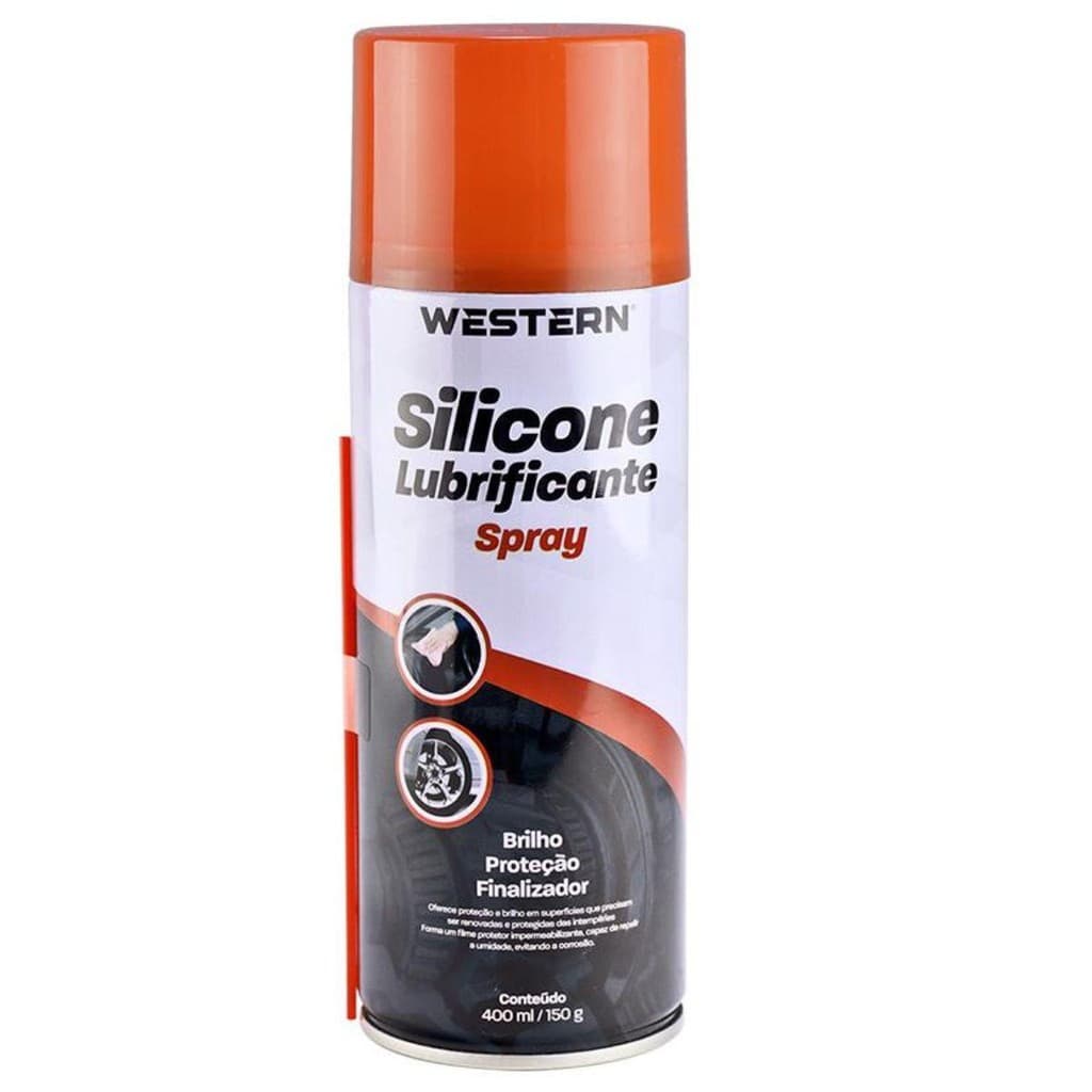Silicone Spray Lubrificante 400ml Multiuso Protege Elimina Rugidos Brilho Couro Esteira Carro Banco