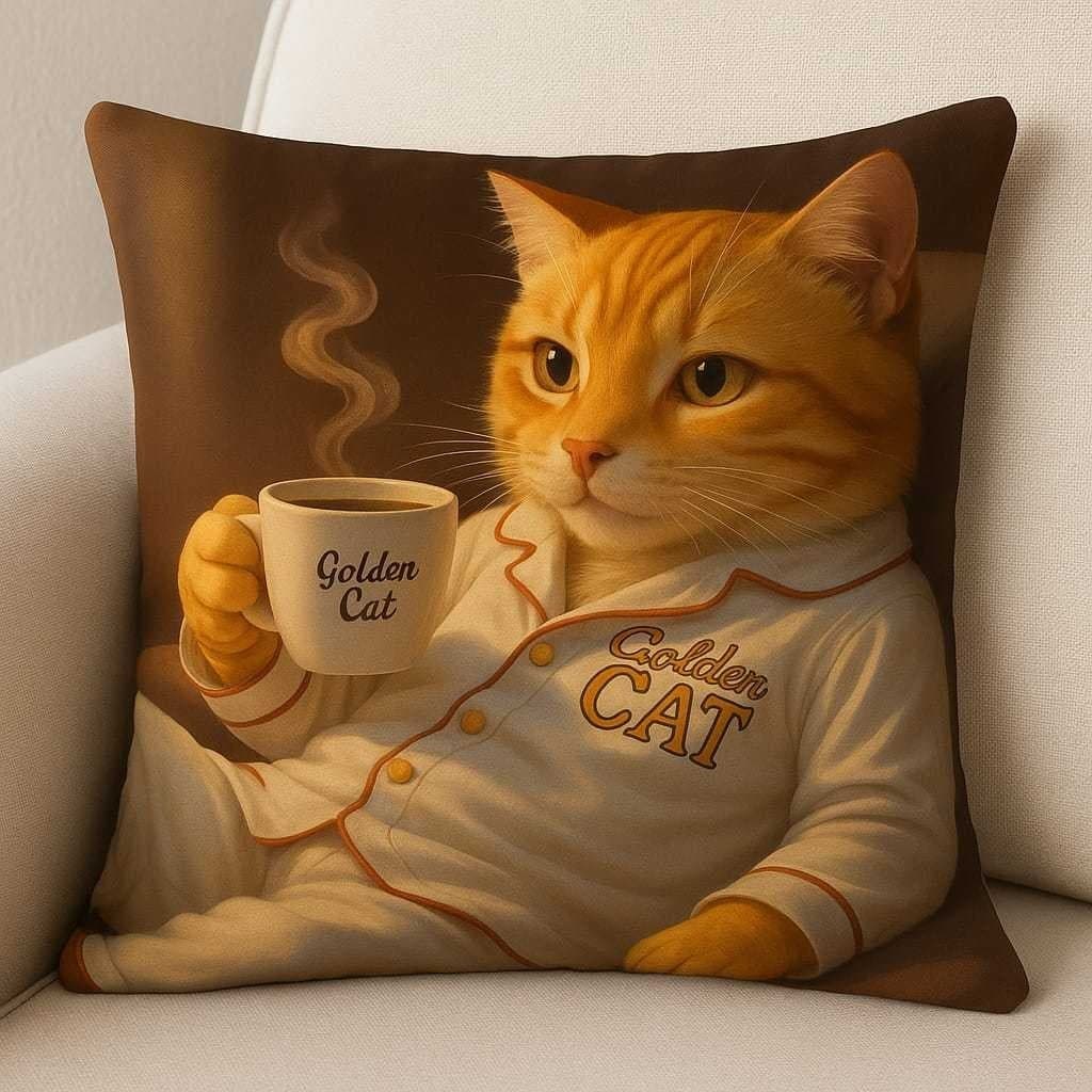 Capa de Almofada Estampas gatos fofinhos animais Decoração Casa Sala Quarto