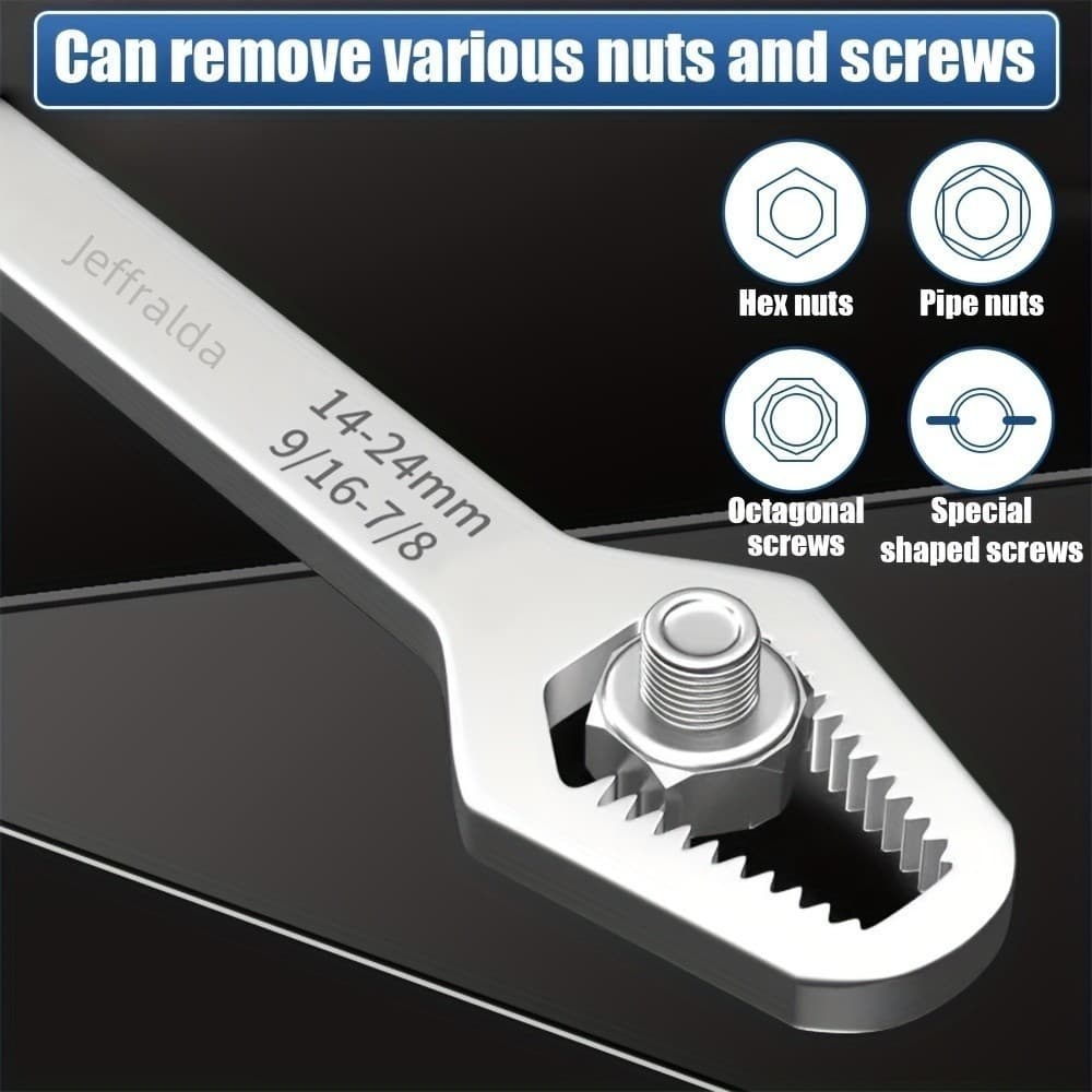 Chave Boca Fixa Aço Universal 8 a 22mm Cabeça Dupla Torx Ferramenta Resistente Multifuncional ABBOT store